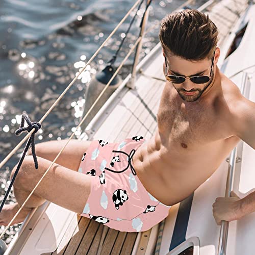 Short de plage à séchage rapide JDEZ pour hommes à motif panda