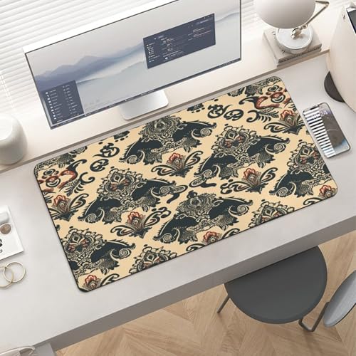 Asian Elephants Desk Mat Non-Slip Large Mouse Pad miniatura 6