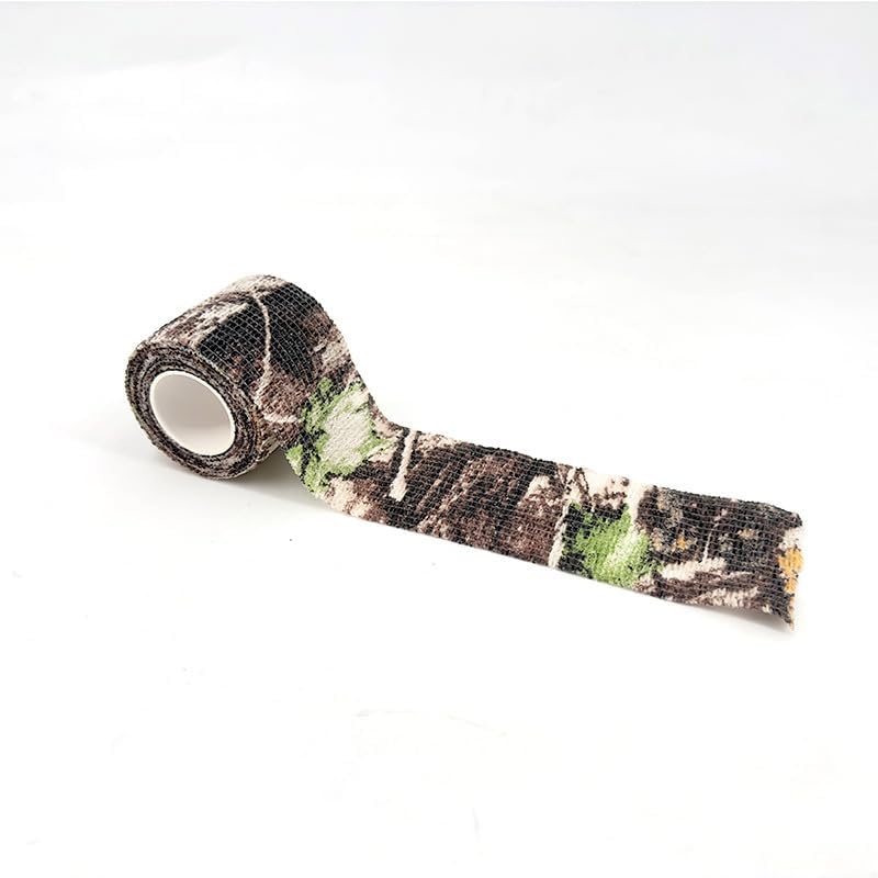 Miniatura 2 de 6 Rolls Self Adhesive Camo Bandage Wrap 2.95 Inch Wide 5 Yard, Camo Non-Woven Stretchy Stealth Tape for Outdoor Tactical Gear Hunting Climbing Stick