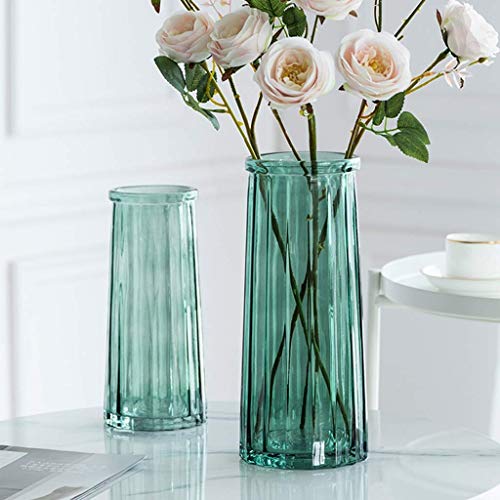 Home Vaas, Veelkleurige Glazen Vaas Verhoog Onbreekbare Vaas, Lelie Tulpenvaas, Hoog: 25CM/30CM (Kleur: Blauw, Maat: 12 * 12 * 30CM) - Afbeelding 3