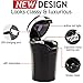 TAKAVU Car Ashtray (1-Pack), Easy Clean Up Detachable Stainless Car Ashtray with Lid Blue Led Light and Removable Lighter for Most Vehicle Cup Holder (Silver)