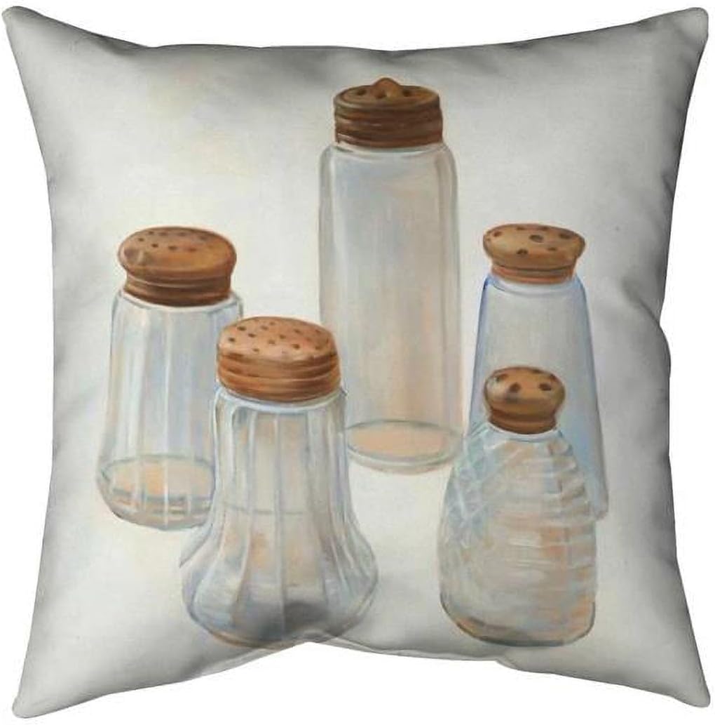 26 x 26 in. Vintage Salt & Pepper Shaker-Double Sided Print Indoor Pillow