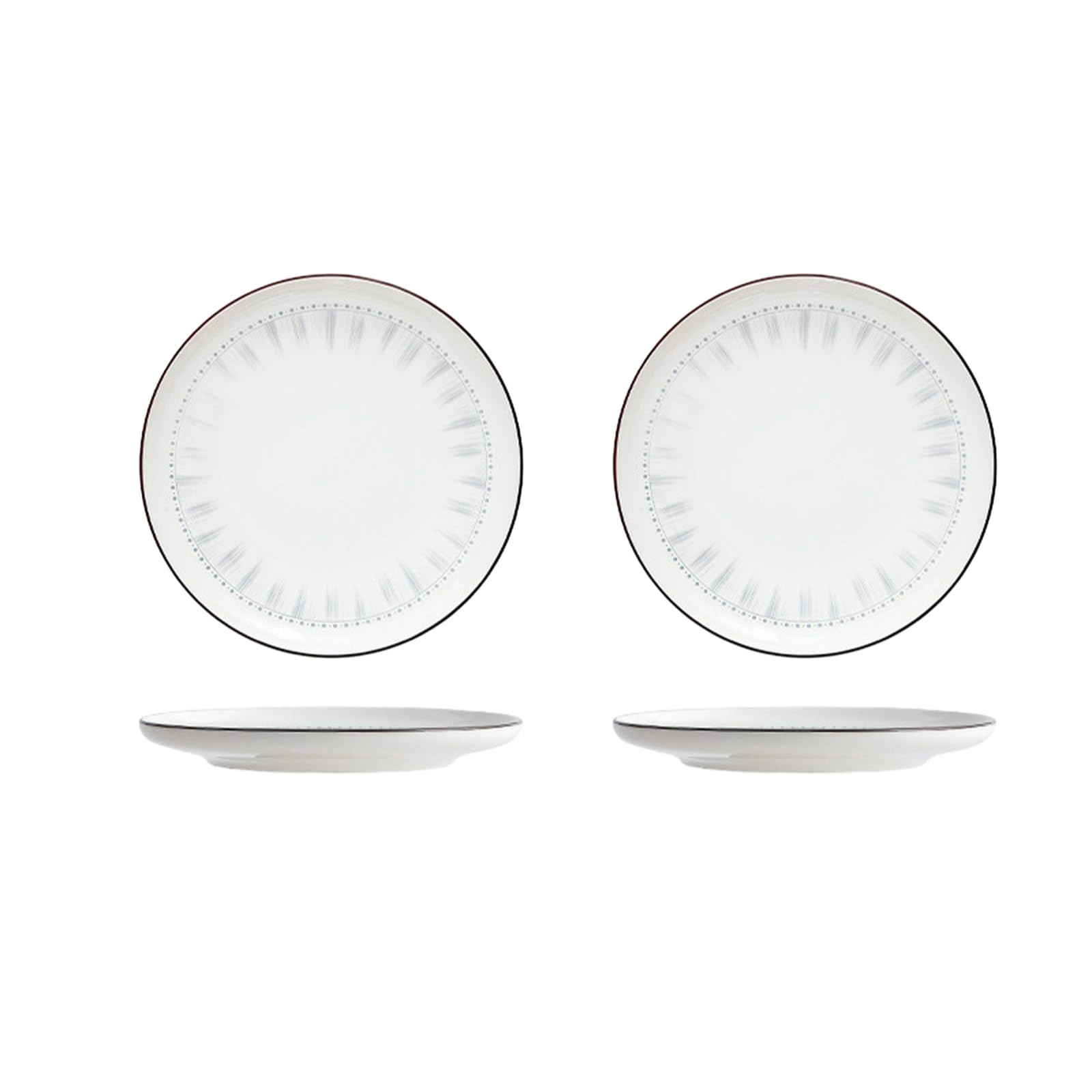 Cuencos y platos de cerámica personalizados minimalistas para el hogar, vajilla creativa de cerámica para restaurantes, plato de carne de 10 pulgadas, 2 paquetes