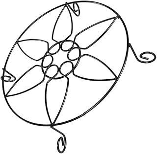 Cabilock Suporte para vaso de plantas, vaso de ferro, vaso de flores, suporte para vaso de jardim, suporte decorativo de tripé, suporte para vaso de flores para ambientes internos e externos, casa, pátio, preto