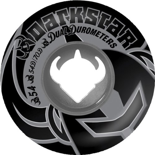 Roue de skateboard Darkstar 53 mm accessoire argent noir pour street park