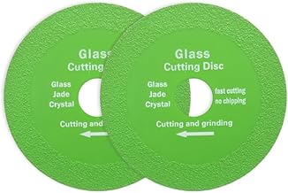 AKSIQIOL 2 discos de corte de vidrio para amoladora angular, 100 x 15 x 20 mm, molienda plana para vidrio, cerámica, mármol, color verde
