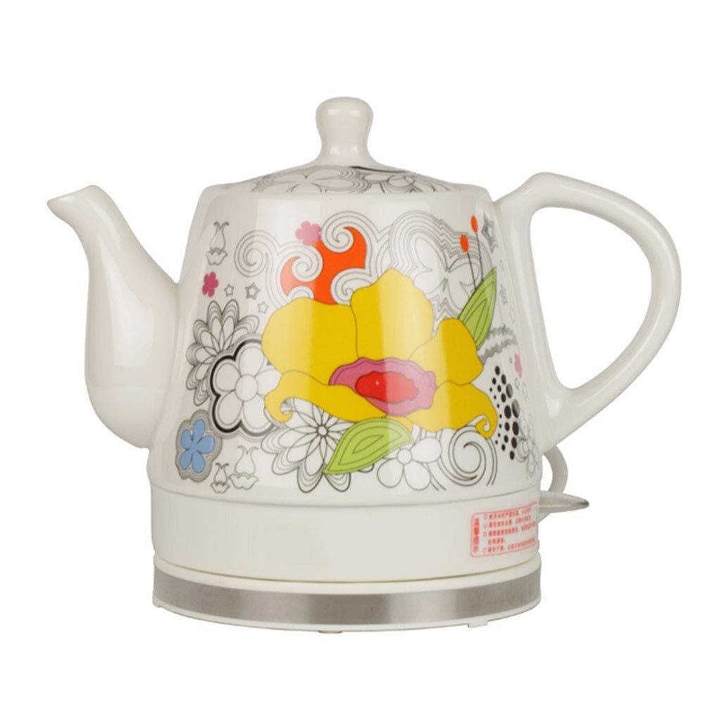 BybAgsBybAgs Kettles,Electric Ceramic Cordless White Kettle Teapot Retro 1L Jug, 1000W Water Fast for Tea, Coffee Fast/a