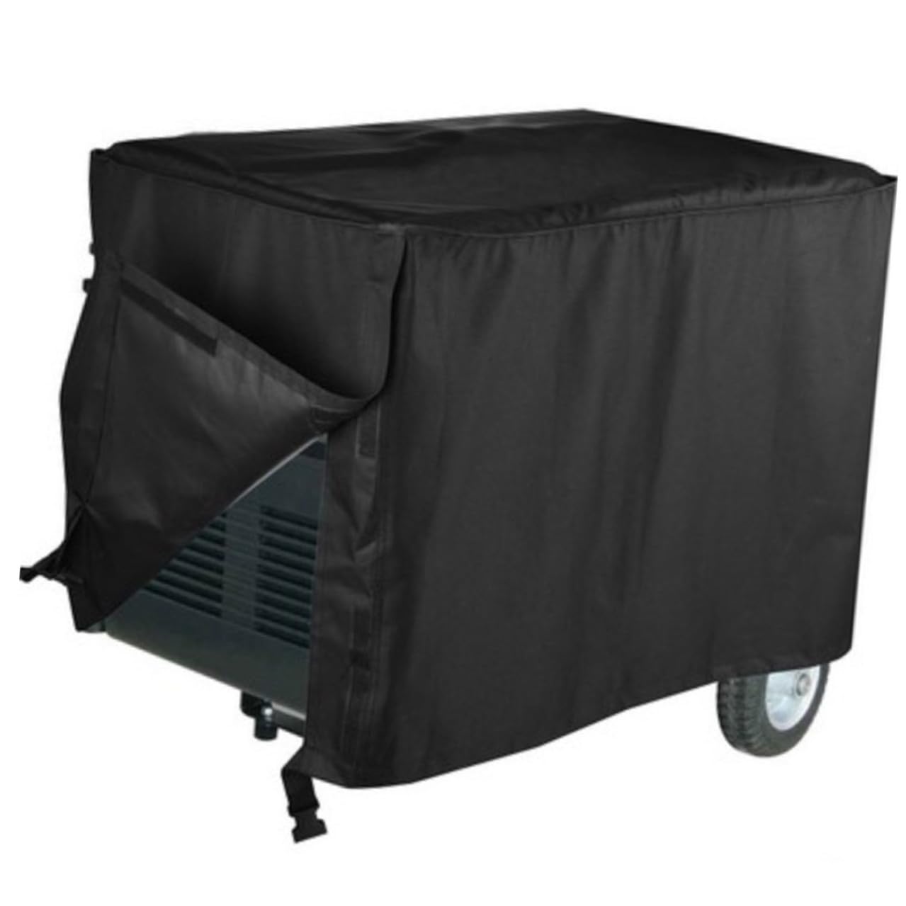 Abaodam Funda Protectora para Generador Exterior Rectangular de Poliéster y PVC Resistente Lluvia y Rayos UV para Jardín y Patio Color Negro