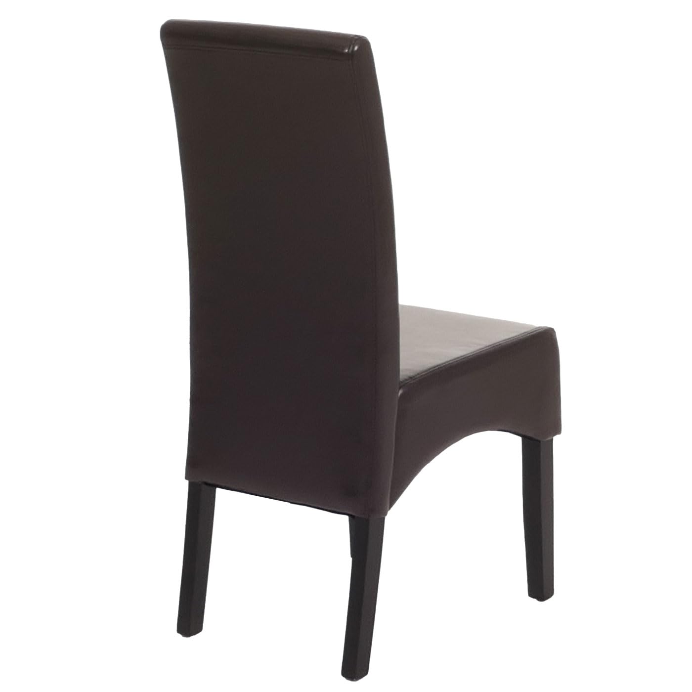 Mendler 2 x Silla de Comedor Silla Silla reclinable Littau ~ Piel, marrón, Patas oscuras