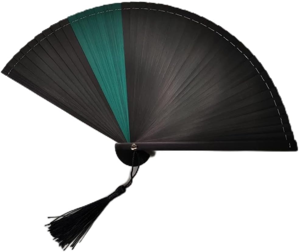 Painting Dance Fan Hollow Carving Retro Craft Wood Classical Folding Gift