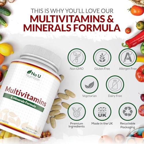 Multivitamin Tablets - 365 Tablets (1 Year Supply) - 25 A-Z Multivitamins and Minerals Including Iron, Zinc & Vitamin D - Multivitamin Tablets for Men and Women Including 50 Plus - One Daily - Image 7