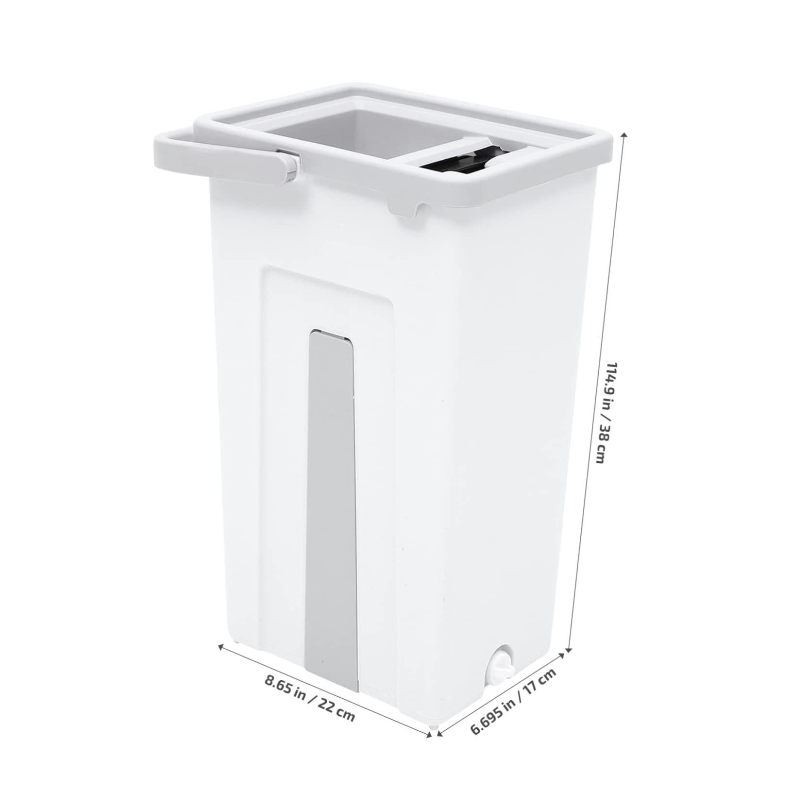 Mopa con Cubo Escurridor 360° de Microfibra 1 Juego | 1 Cubo, 6 Paños de Repuesto, Mango Integrado, Limpieza Rápida y Elevación Cómoda