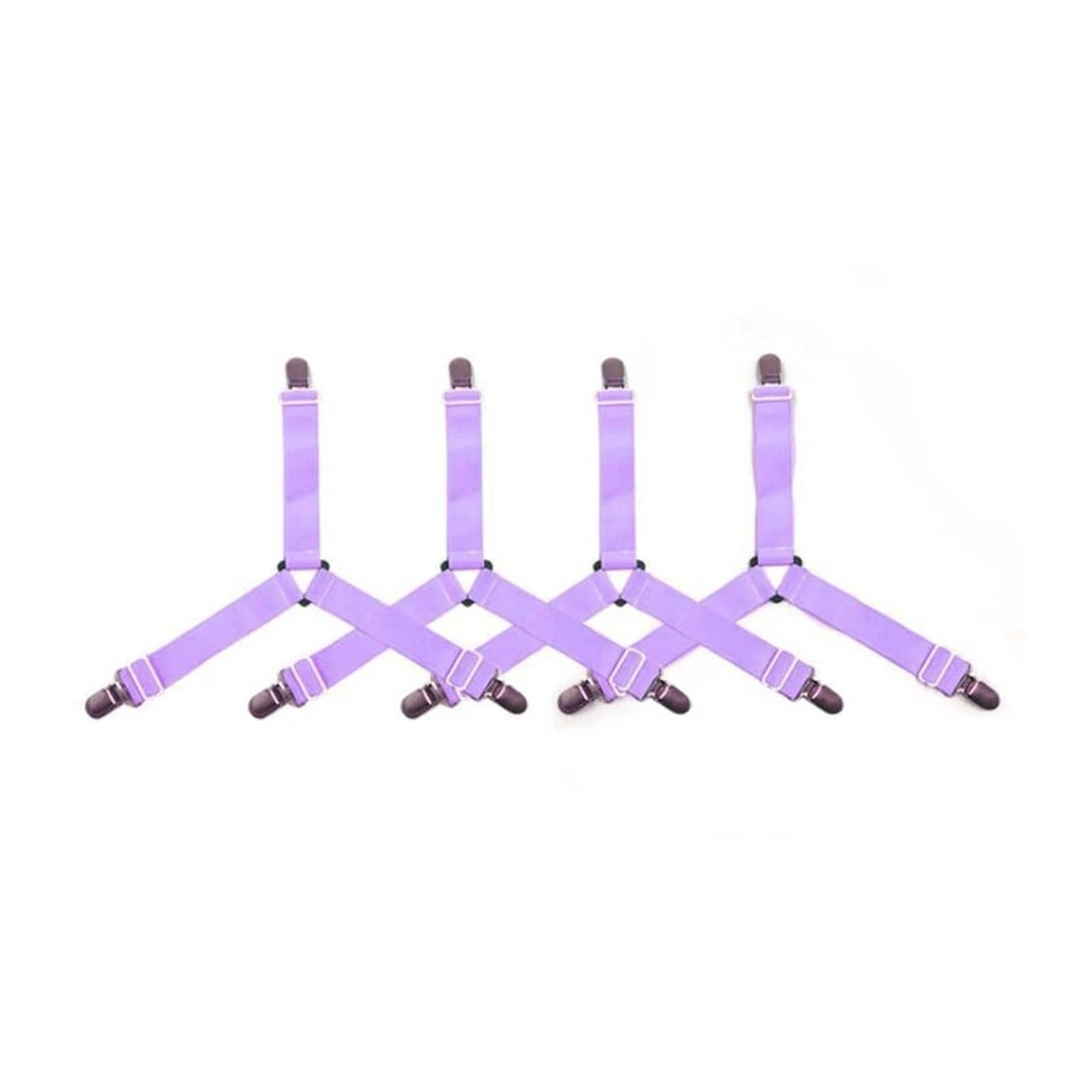 PFMSAAF bed sheet clips 4pcs Bed Sheet Clip Elastic Straps Adjustable Fasteners Holder Gadgets For Home Organizer Mattress Cover Clips for bed(Purple)