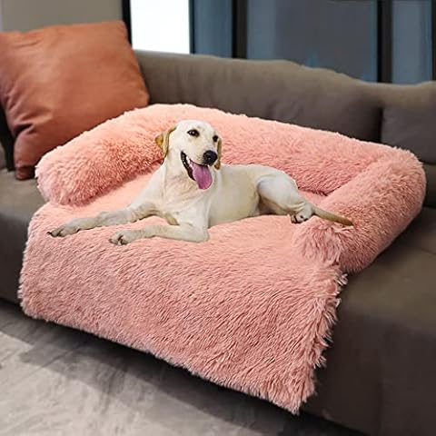 Comfy Cover for Cats and Dogs, Non-Slip Padded Machine Washable Sofa Protector/Bed Blanket/Throw, 62x62x15cm Pet Couch Mat Furniture Protector Calming Dog Cushion Cover