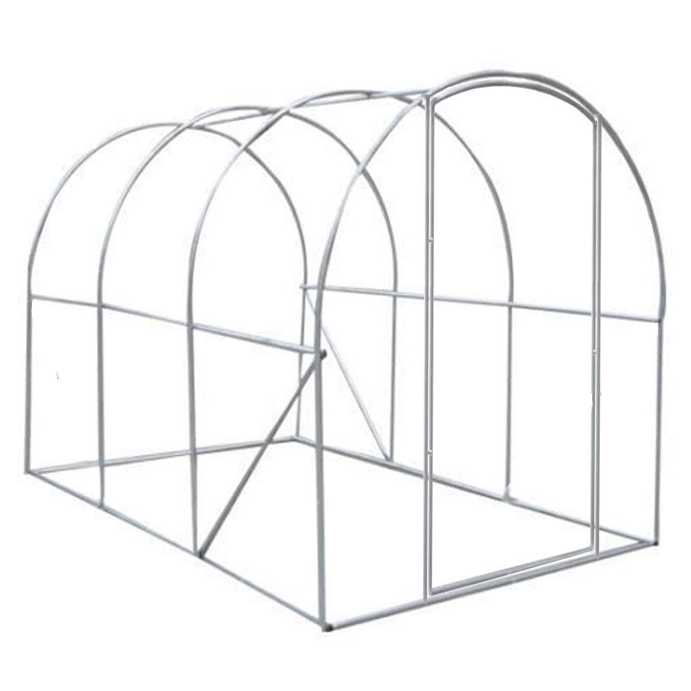 Frame Only 4m x 2m Polytunnel"Strongest In It's Class" a fully Galvanised Structure with more Diagonal & Roof Bracing than all others. Metal Hinged Door | Groundbar Kit.