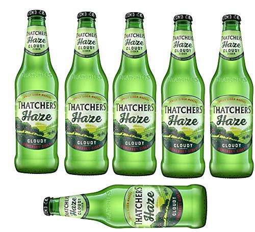 6 Flaschen Thatchers Haze Cloudy English Cider a 500ml 4,5% Vol. Apfelwein Thatcher´s