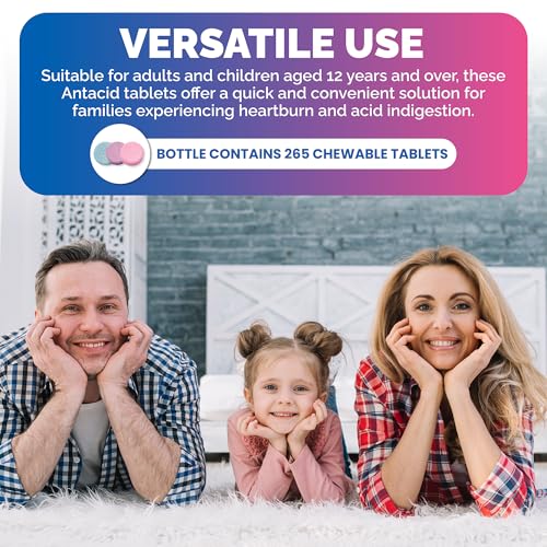 Image of Berkley Jensen Ultra Strength Antacid Chewable Tablets - 1000mg Calcium Carbonate for Heartburn, Acid Indigestion, Upset Stomach Relief - Assorted Berry Flavor - 265 Count
