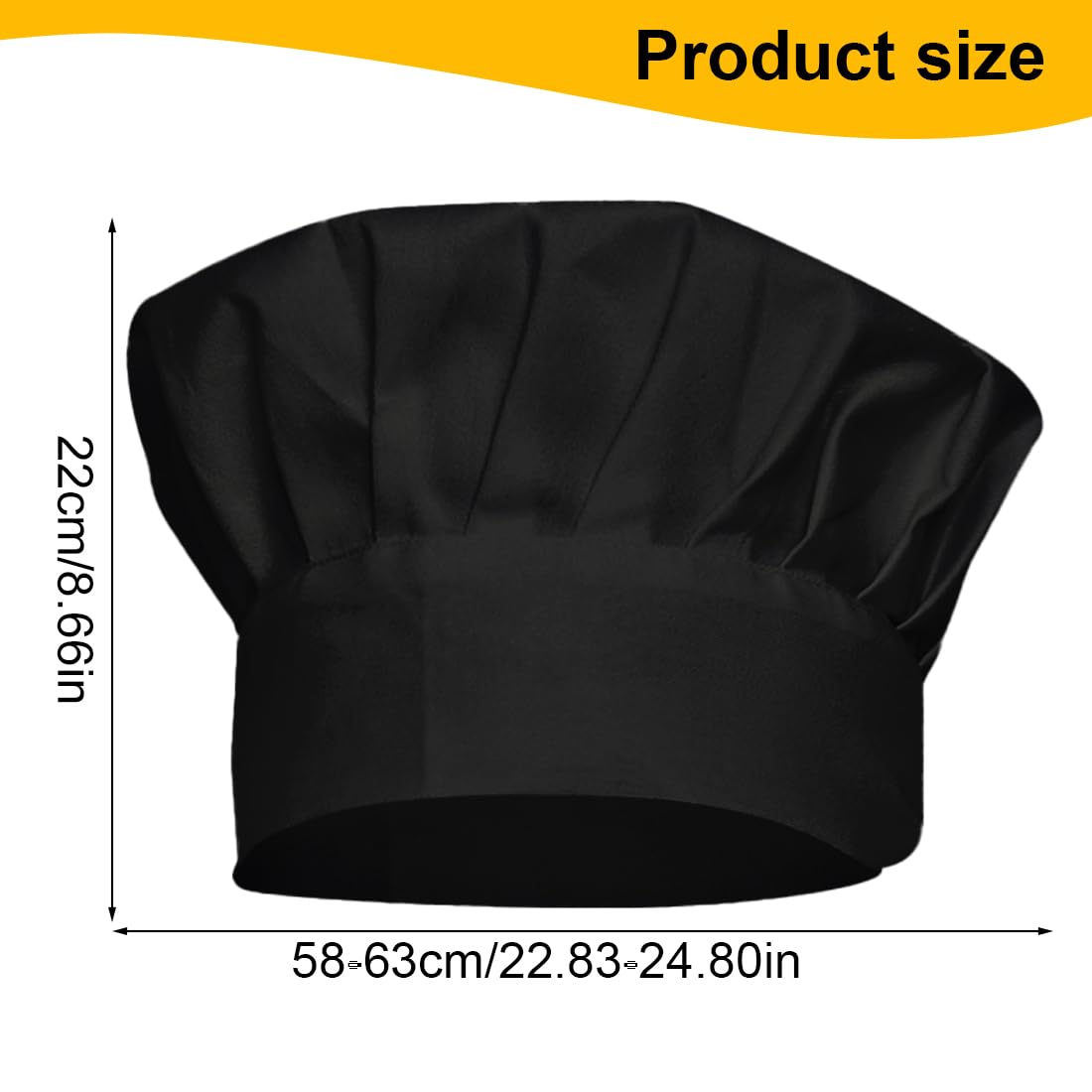 Cappello Cucina Chef Cuffia 2 Pezzi Morbidi Lavabili
