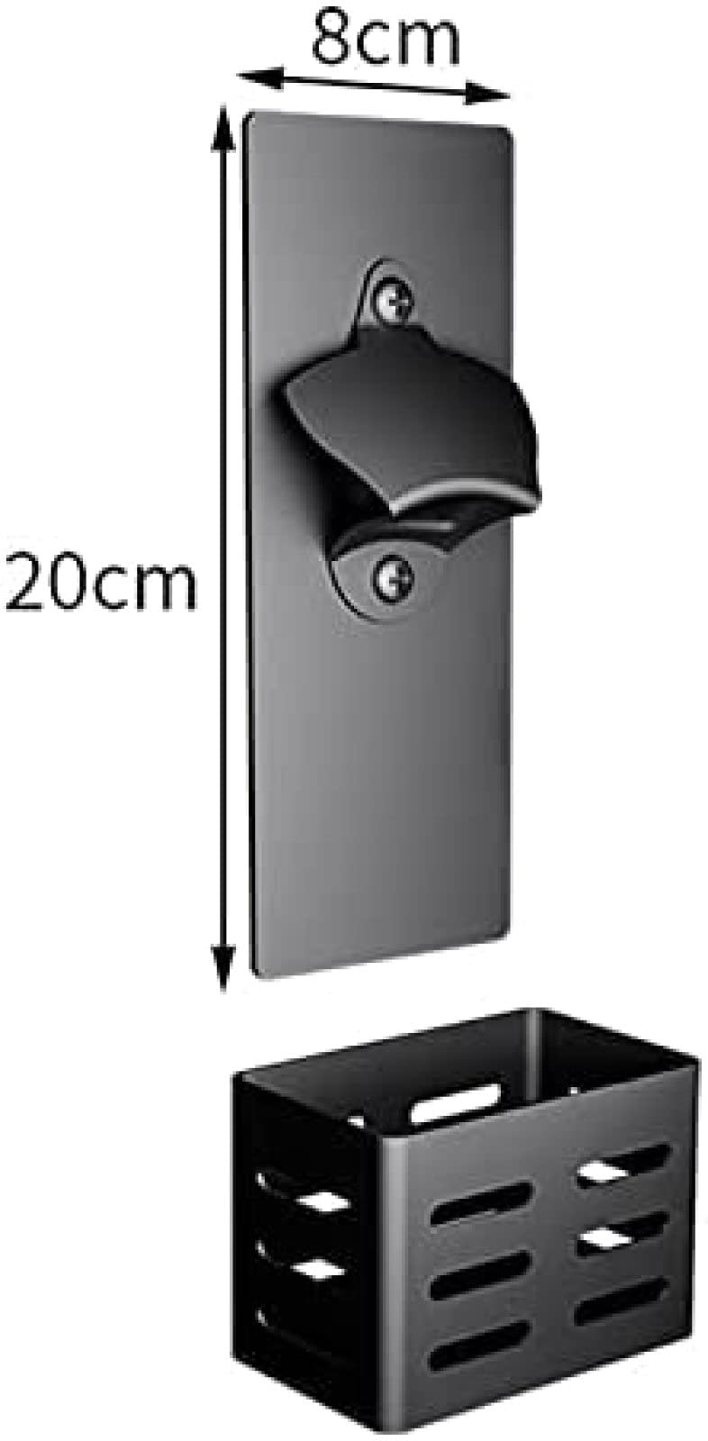 Wand-Flaschenöffner, Edelstahl-Bierflaschenöffner mit Eisenkappenfänger, Kühlschrank-Magnetöffner-Werkzeug, für Küche, Bar, Hof, Geschenke für Männer, Bierliebhaber