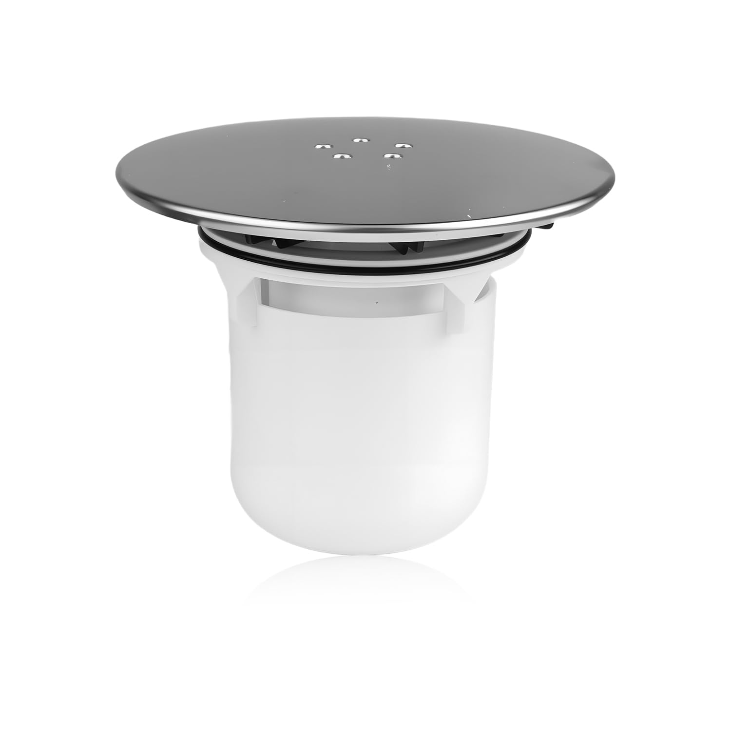 Gaomumu Shower Drain Cover, Chrome Shower Trap Cover, Trap Replacement, Showing Plughole Covers, Removable Top Fitting Cap Parts Suitable for Bathroom Effortless Fast Flow