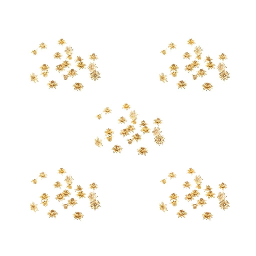 Capuchons fleur 16mm dorés de haute qualité pour la finition de bijoux raffinés