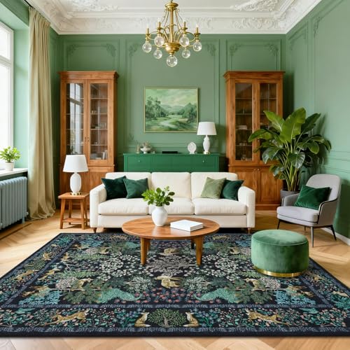 GarveeHome Forest Rugs 8x10 Area Rug for Living Room Non