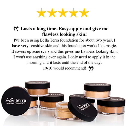 Bella Terra Mineral Powder Foundation | Long-Lasting All-Day Wear | Buildable Sheer to Full Coverage – Matte | Sensitive Skin Approved | Natural SPF 15 (Ivory) 9 grams - Thumbnail 5