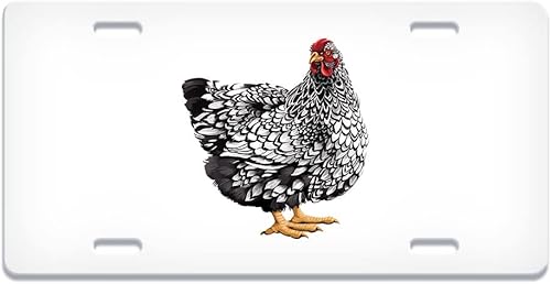 WIRESTER Placa decorativa delantera para automóvil, SUV, camión, vehículo, metal de aluminio resistente, 6 x 12 pulgadas, patrón de animales