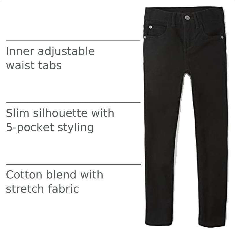 Image of The Children's Place Boys Pull On Slim Cargo Pants, New Navy, 6 Husky