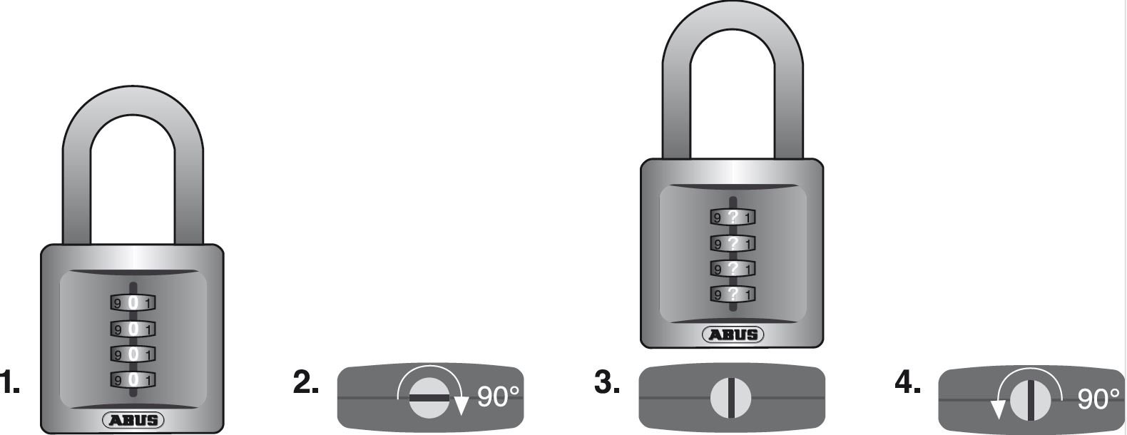 Abus 158/65 B/DF Cadenas à combinaison 65 mm