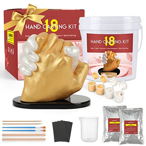 Product Image of the UnityStar Hand Casting Kit for Couples, Adults, Life-Size Hand Sculpture Kit, Wedding, Anniversary, DIY Gift, Non-Foldable