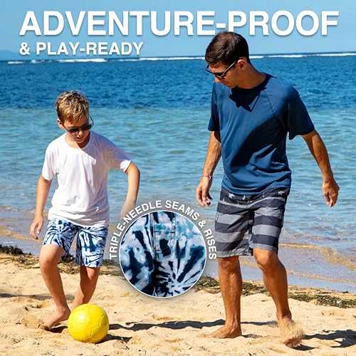 Image of Kanu Surf Boys' Toddler Troy Stripe Swim Trunks