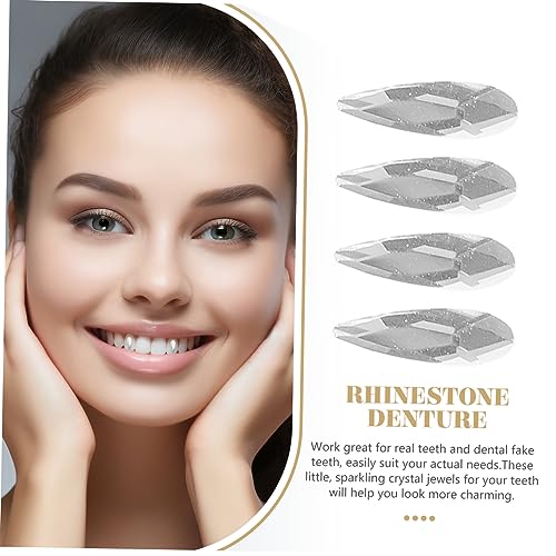 Healeved 4 Pack gemas decorativas para dientes miniatura 7