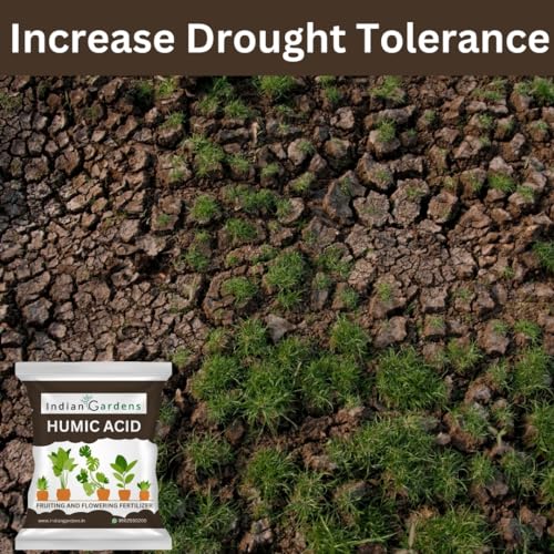 Image of Indian Gardens - Organic humic acid fertilizer for plants | Organic humic fertilizer | Soil conditioner | Plant growth booster | Root growth enhancer | (Humic, 400 Grams)