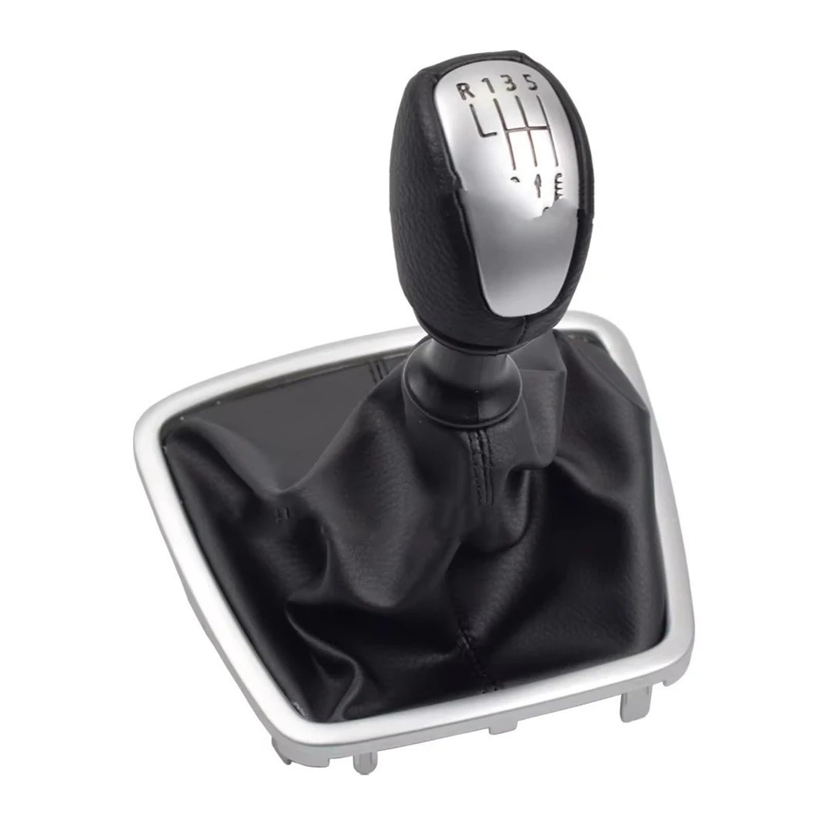 VAVGKDKPZB Shifter Lever Handle for Laguna MK3 2007-2014 6 Speed Manual Gear Shift Knob Leather Lever(Gear knob and case B)