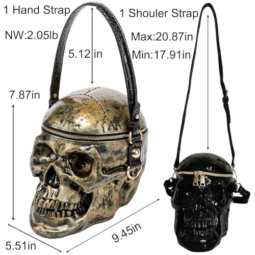 Women Unique Novelty Crossbody Shoulder Bag Handbag Men PVC Weird Horror Halloween Skull Purse4