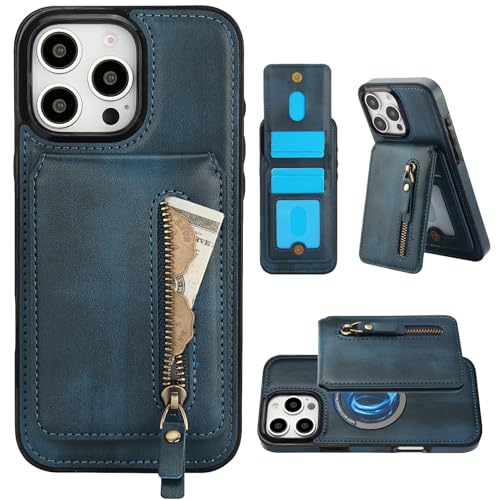 Étui portefeuille iPhone 16 Pro Max magnétique et détachable en cuir supérieur