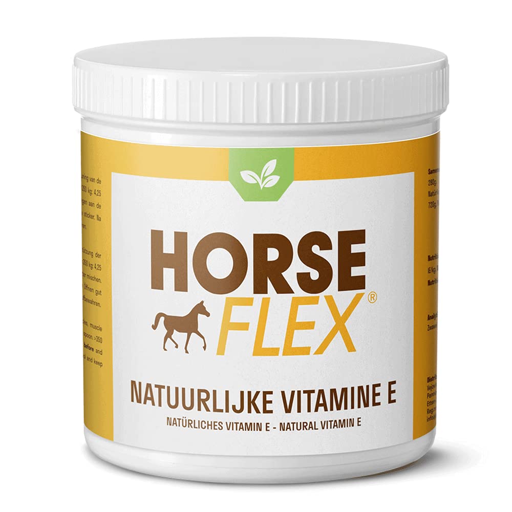 HORSE FLEX Natural Vitamin E Powder without Added Selenium for Horses to Support Muscles, Muscle Metabolism and Fertility