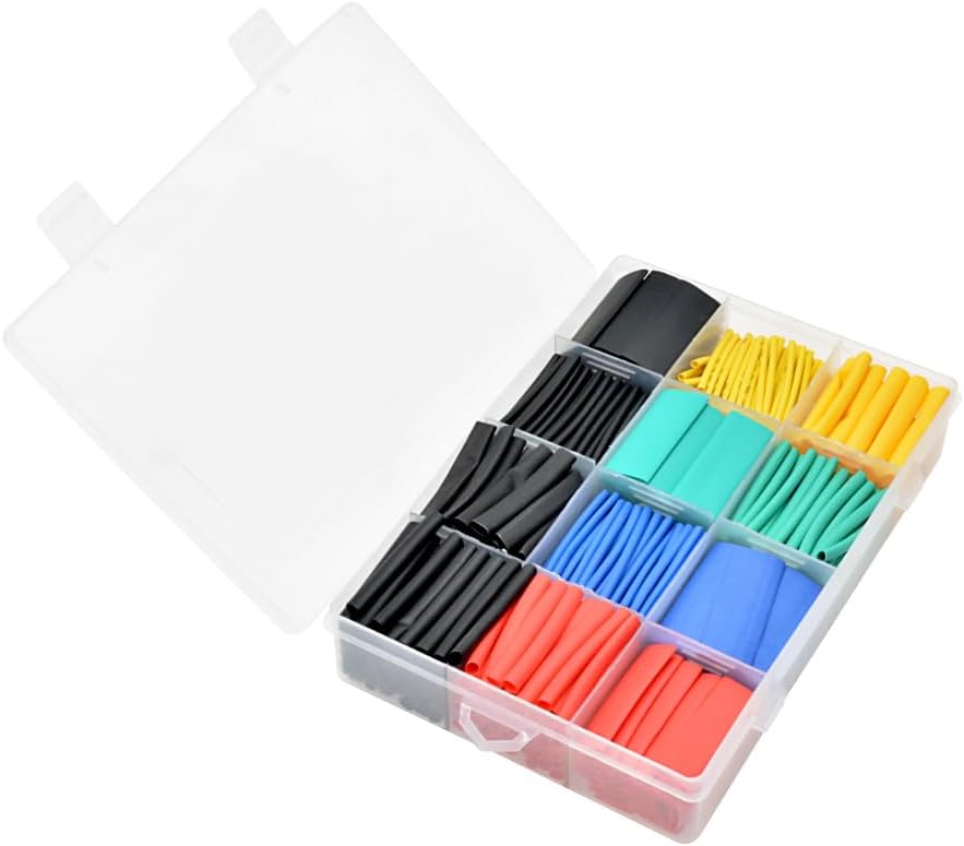 560PCS Polyolefin Heat Shrinkable Tube Plastic Box Set Electrical Connection Wire Cable Insulation Sleeving - (Color: Clear)