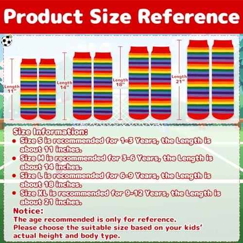Image of Olreco 1 Pack Toddler Kids Youth Soccer Socks Girls Boys Baseball Socks Youth Knee High Softball Football Accessories Cotton