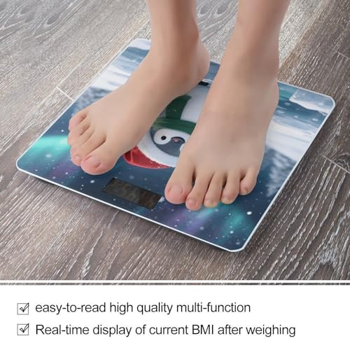 Báscula digital de baño Christmas Penguin, capacidad 400 lb miniatura 5