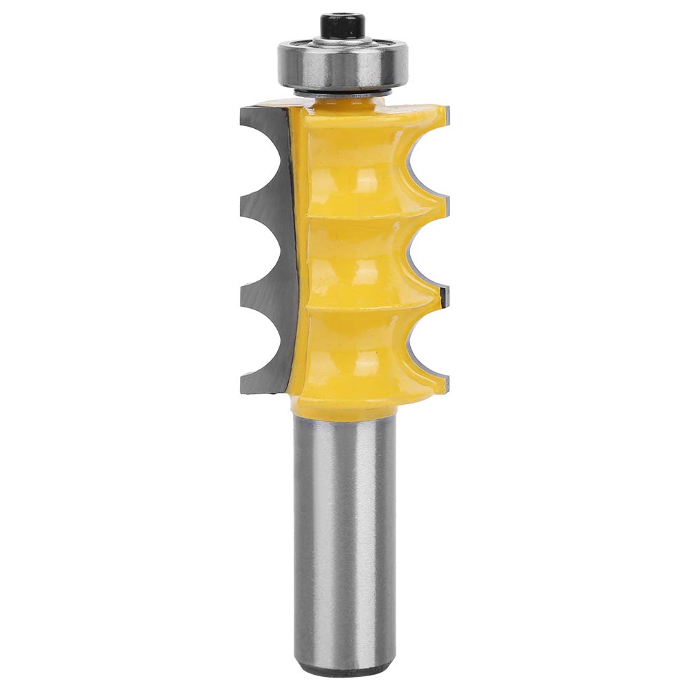 Broca Enrutadora de Moldura de Ajuste de Cuentas Triple de Radio de 1/2 , Broca para Muebles de Juego Arquitectónico de Vástago, Cara de Columna Redondeada para Herramientas de