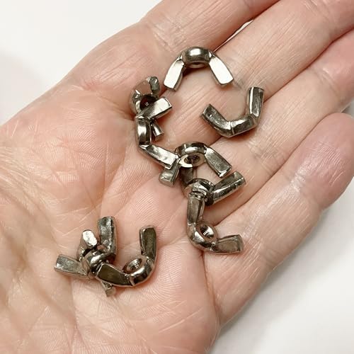 M00765-10 MOREZMORE 10pc Metric M3 Thread Wing Nuts Stop Motion Puppet Tie-Down for Ball and Socket Stop Motion Puppet Armature Humanly Posable Armature Parts HPA