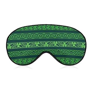 Ensemble de quatre bordures avec Shamrock Sleep Eye Mask Soft Sleep Cover Blindfold Sleeping Mask Cover for Sleep Travel