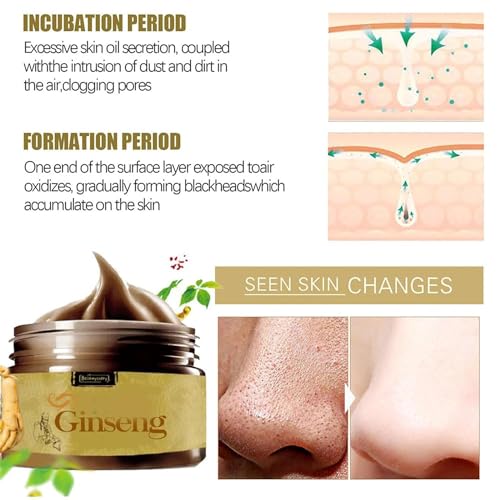 Hana Ginseng Face Mask,2024 New Korean Hana Ginseng Peel off Face Mask,Herbal Refining Peel-Off Facial Mask,Ginseng Mask Korean,Hana Ginseng Mask For Shrink Pores Improve Skin Vitality (2Pcs) - Image 6