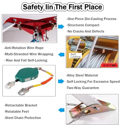 Kit de trípode de rescate en espacios confinados con cabrestante de seguridad, aleación de aluminio para respuesta de emergencia y uso industrial