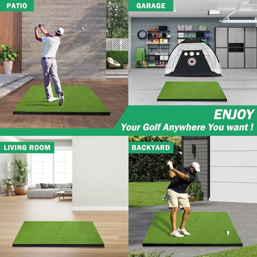 Golf Mat, ADDplus 5x4ft 31MM Thickened Golf Practice Mats, Home Training Mats Improve Golf-Lover Batting and Swing Skill, Golf Hitting Mat for Backyard, Garage Indoor Outdoor Training - Image 6
