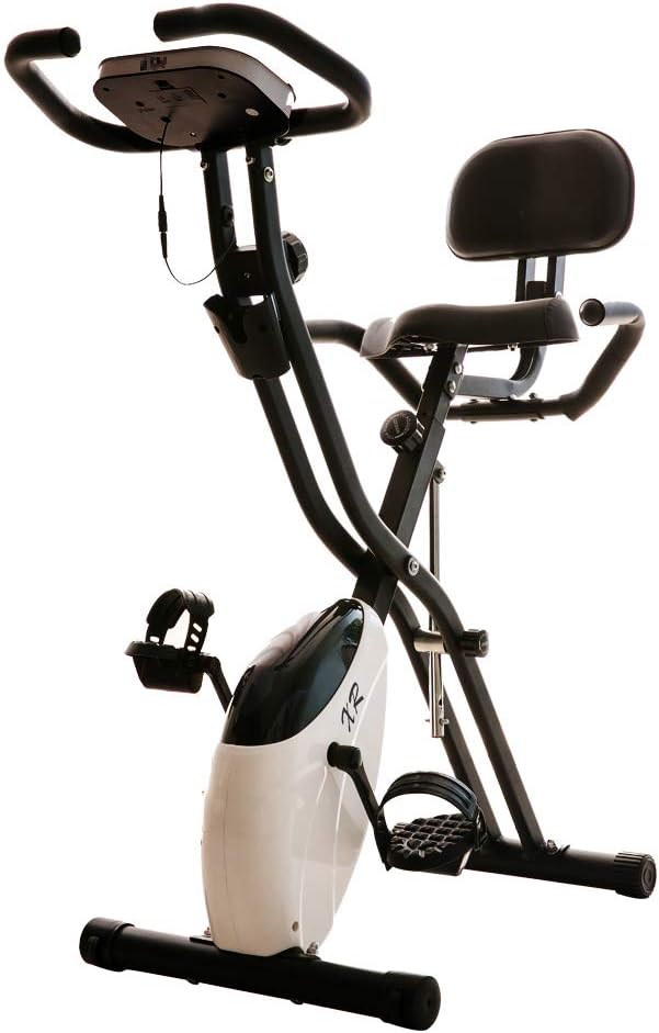 フィットネスバイク マグネット式 10段階負荷調節 おしゃれ エアロフィットネスバイク ダイエットトレーニング ブラック 折りたたみ 背もたれ付 静音 百貨店 エアロフィットネスバイク