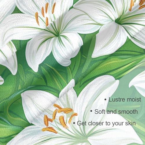 KLL Easter White Lily silk scarf scarves cute for women's for head bufandas para mujer para frio3