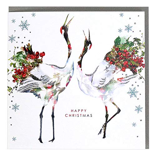 Lola Design - Wildlife Botanical, Christmas Card - Cranes Merry Christmas SN-285